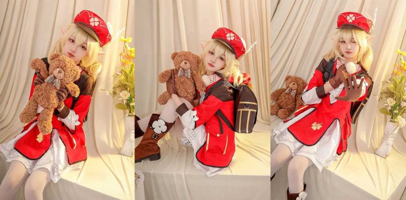 宅男女神小萝莉 懒懒睡不醒 cos可莉自慰视频福利 假屌插穴玩到高潮 白虎蜜穴淫水狂喷 旁边哈士奇都看呆了！-51吃瓜网